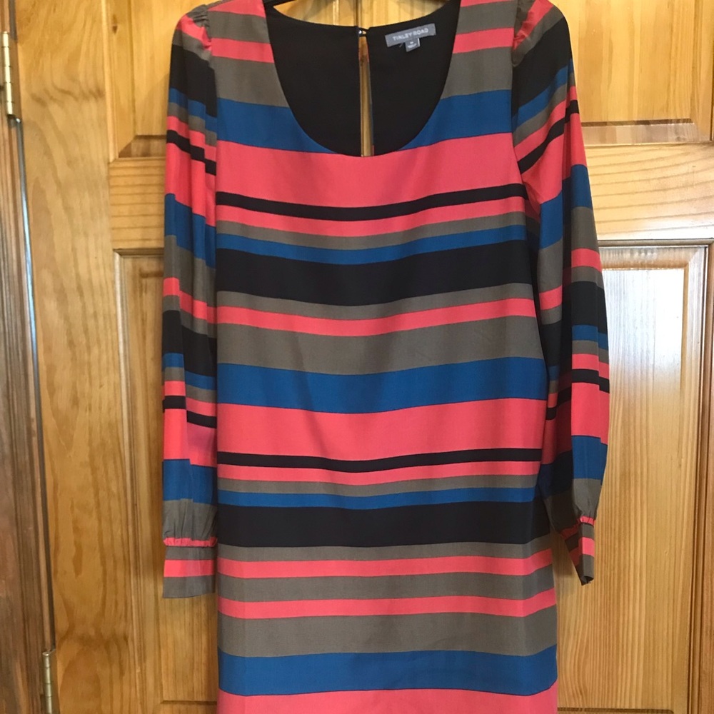 Tinley Road (Gap) Striped Polyester Mini-Dress, M